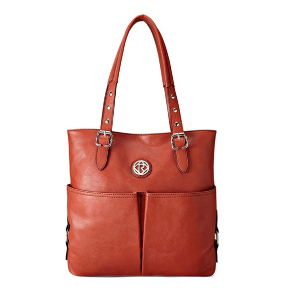 Relic Handbags - Relic Burnt Orange Bleeker Tote - Vegan Leather